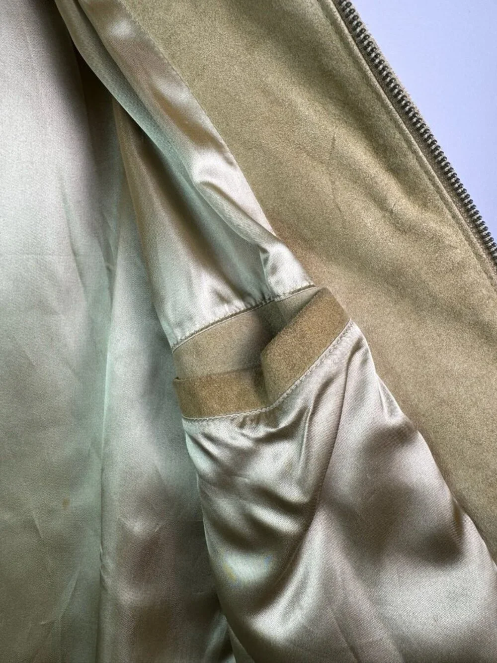 Banana Republic Men’s Suede Leather Collared Zip Up Jacket Size Small
